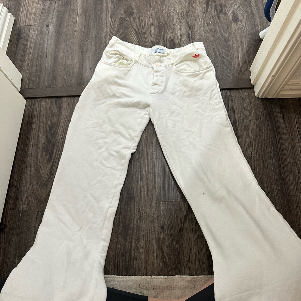adidas White Flare Women's sweat pants